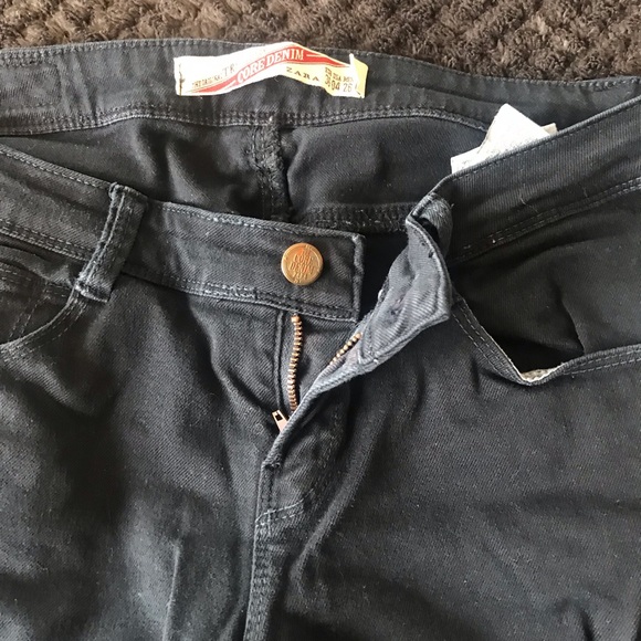 Zara denim jeans black Sz 4 - Picture 2 of 6